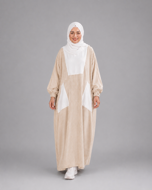 Robe Longue Oversize Rayée – Style Modeste & Élégant