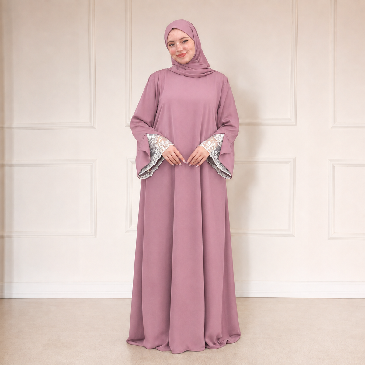 Abaya Amira avec Khimar Assorti