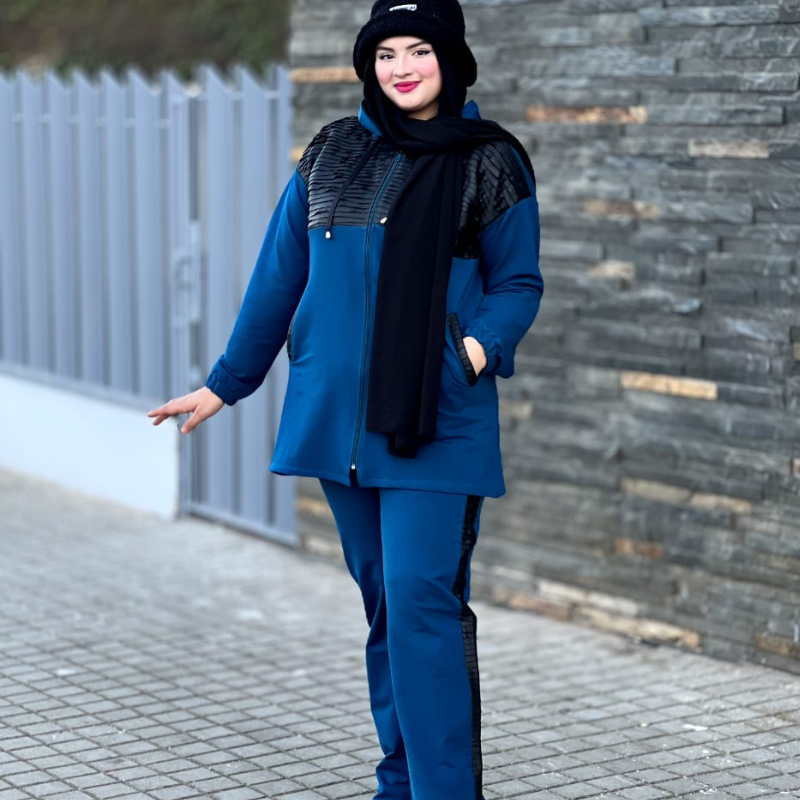 Survêtement femme hijab zippé – Élégance moderne & confort signé Noirine 🖤