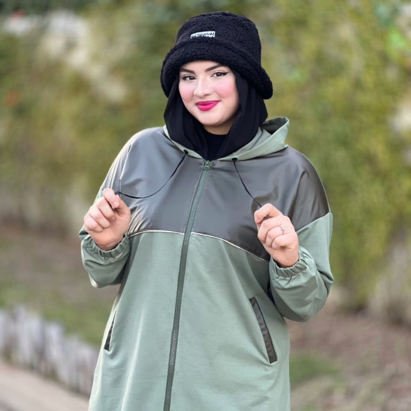 Survêtement femme hijab zippé – Élégance moderne & confort signé Noirine 🖤