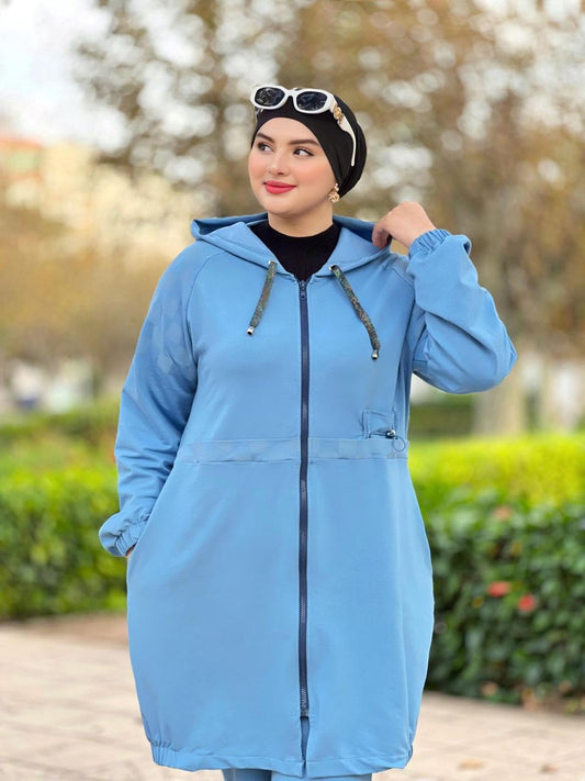 Survêtement Long Noir Chic Femme – Confort & Élégance