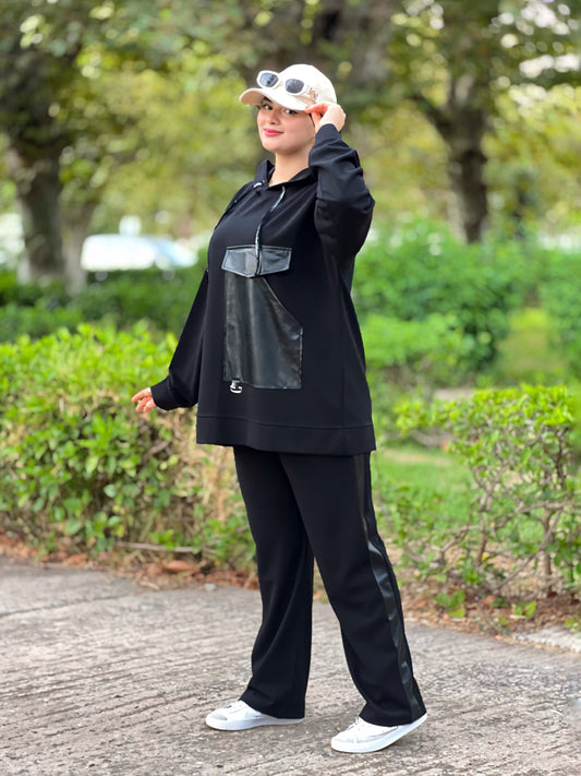 Survêtement femme noir – Style chic & confort total by Noirine 🖤