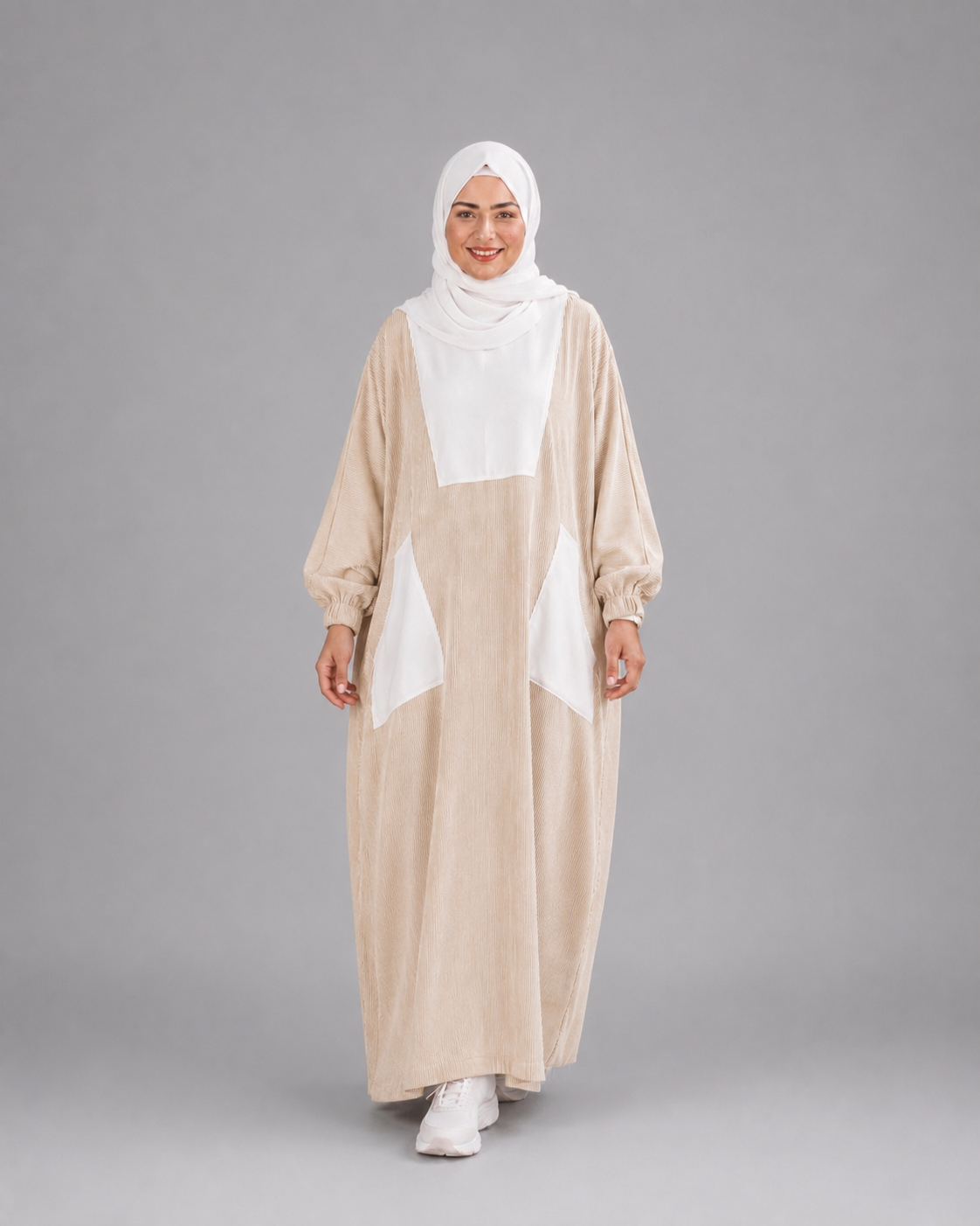 Robe Longue Oversize Rayée – Style Modeste & Élégant