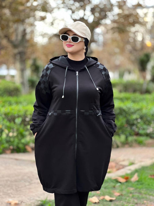 Survêtement Femme Chic & Confort – Noir Élégant (XL → 4XL)
